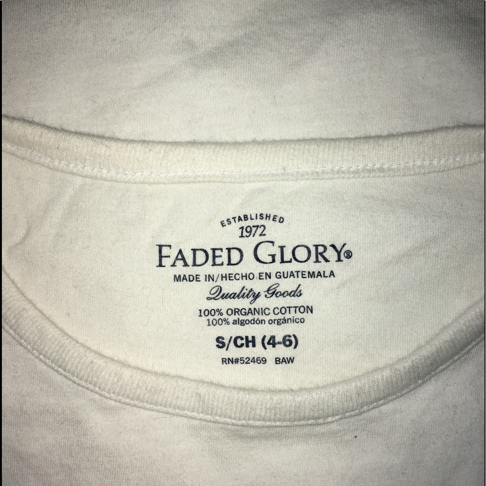 Faded Glory Patriotic USA Flag School Girls T-shirt - Picture 4 of 10